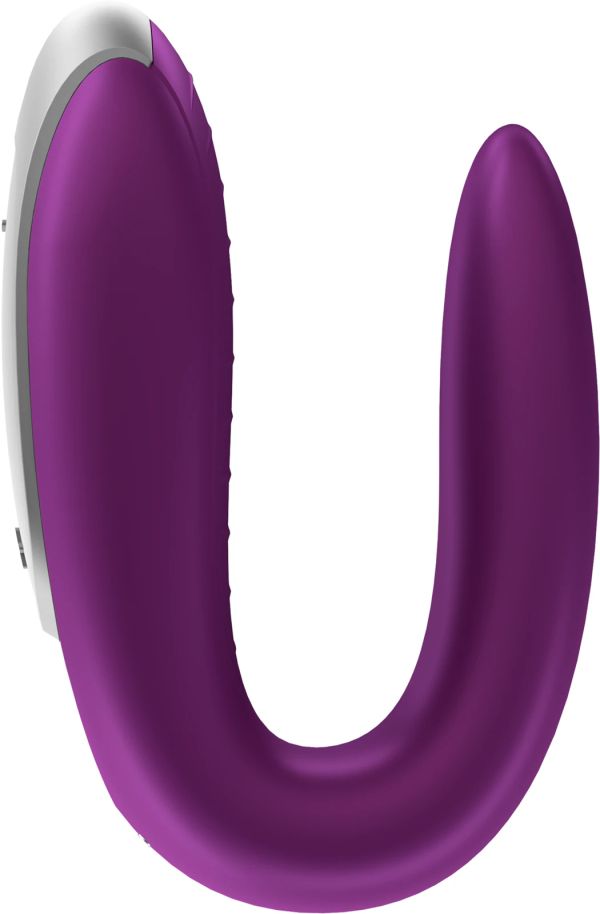 Satisfyer Double FUN Couples Vibrator, Purple, 9.2 cm