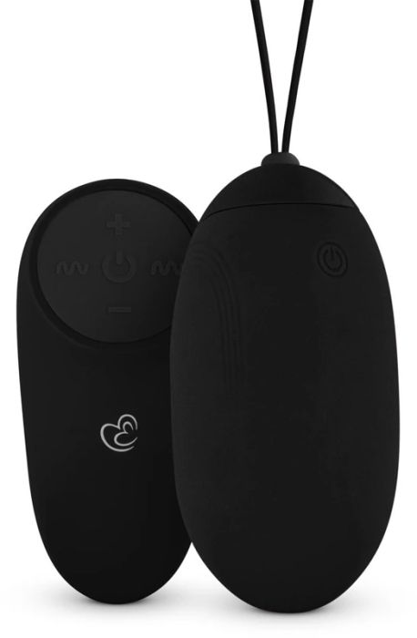 EasyToys Vibrating Egg With Remote Control, Black, 17 cm