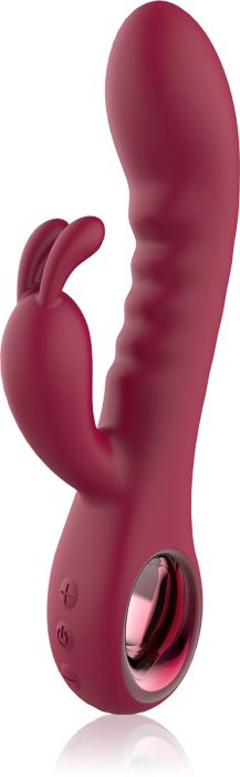 Dream Toys Glam Rabbit Vibe вибратор със стимулиране на клитора, Wine, 22 см
