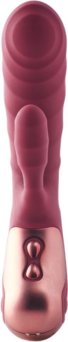 Dream Toys Dinky Jimmy K. Rabbit вибратор със стимулиране на клитора, Purple/Red, 19 см