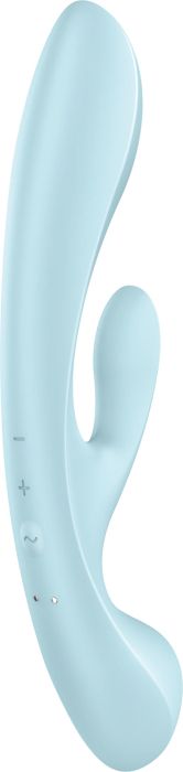 Satisfyer TRIPLE OH вибратор със стимулиране на клитора, Blue, 23.5 см