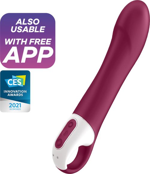 Satisfyer BIG HEAT Warming G-Spot вибратор, Purple/Wine, 22.4 см