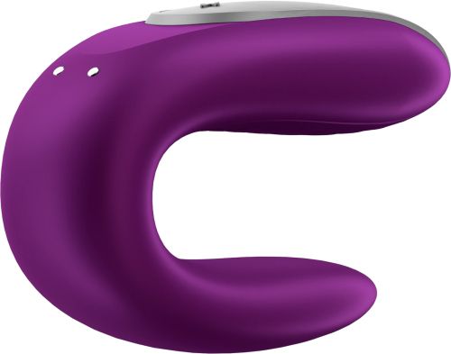 Satisfyer Double FUN Couples Vibrator, Purple, 9.2 cm