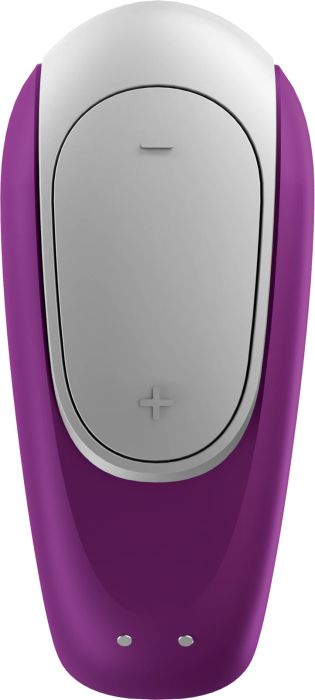 Satisfyer Double FUN Couples Vibrator, Purple, 9.2 cm