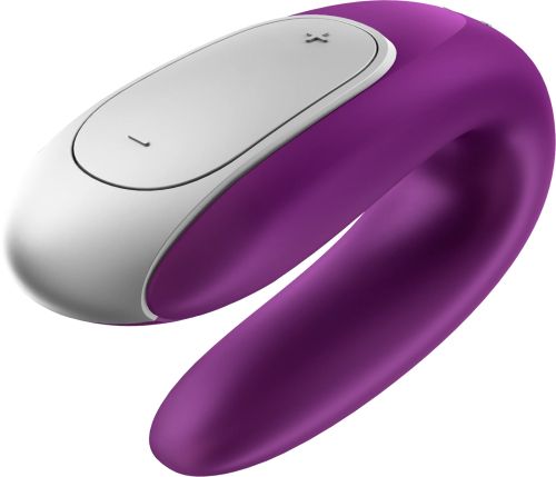 Satisfyer Double FUN Couples Vibrator, Purple, 9.2 cm