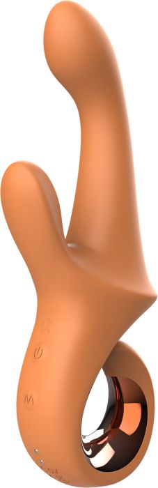 Dream Toys Glam G-Spot вибратор със стимулиране на клитора, Orange, 22.7 см