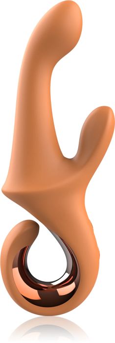 Dream Toys Glam G-Spot вибратор със стимулиране на клитора, Orange, 22.7 см