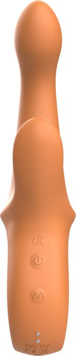 Dream Toys Glam G-Spot вибратор със стимулиране на клитора, Orange, 22.7 см