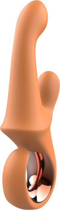 Dream Toys Glam G-Spot вибратор със стимулиране на клитора, Orange, 22.7 см