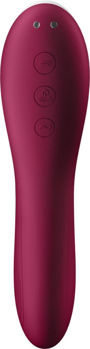Satisfyer Dual CRUSH вибратор със стимулиране на клитора, White/Wine, 17 см