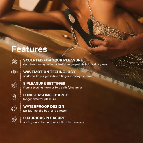 LELO SORAYA Wave вибратор със стимулиране на клитора, Deep Rose, 21.5 см
