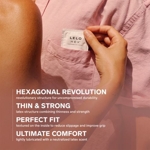 LELO HEX Original презервативи, 12 бр.