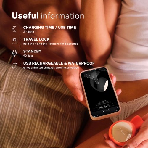 LELO Ida Wave Black вибратор за двойки, Black/Gold, 9 см