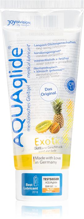 JoyDivision AQUAglide Exotic Raspberry Flavoured Lubricant Gel, 100 ml