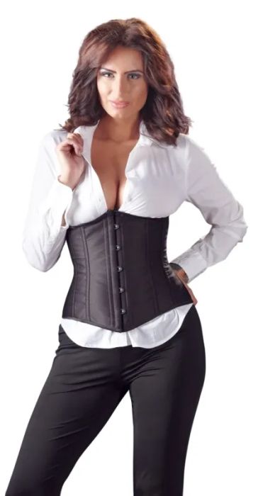 Cottelli PARTY Black Open-Bust Corsage with Back Lacing S/M