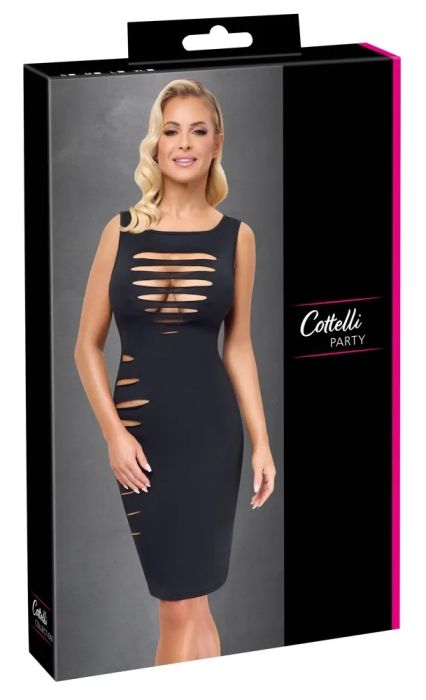 Cottelli PARTY Black Knee-Length Dress with Cut-Out Details S/M