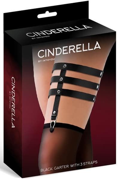 IntoYou BDSM Line Cinderella Black 3-Strap Thigh Garter
