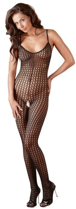 NO:XQSE Black Fishnet Open-Crotch Catsuit S/M