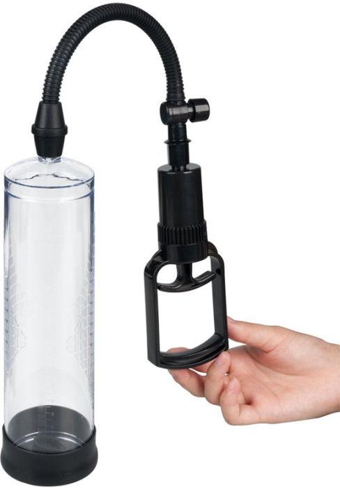 Essentials Penis Pump Basic Clear/Black Vacuum Penis Pump 25 cm