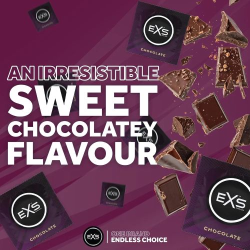 EXS Chocolate ароматизиран латексов презерватив с вкус на шоколад 54 mm