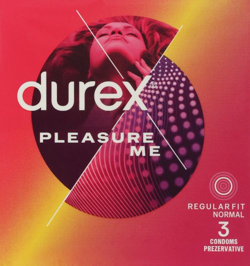 Durex Pleasure Me релефни презервативи с оребрения и точки 56 mm – опаковка 3 бр.