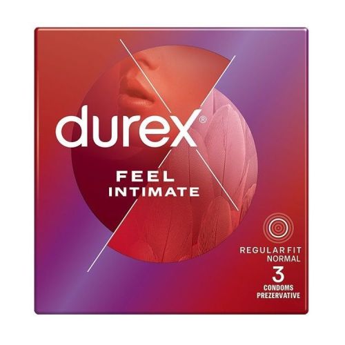 Durex Feel Intimate тънки латексови презервативи 56 mm – опаковка 3 бр.