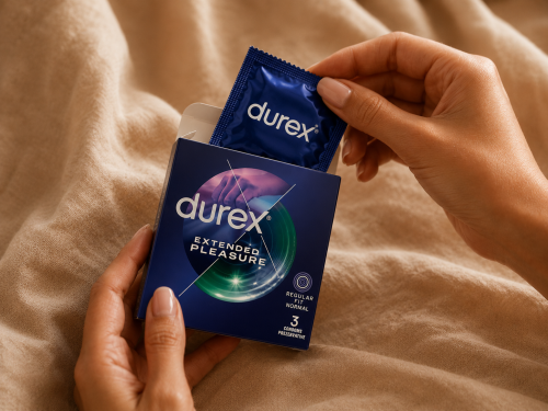 Durex Extended Pleasure Condoms with 5% Benzocaine 56 mm – Pack of 3
