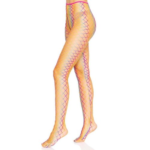 Leg Avenue Mazie многоцветен мрежест чорапогащник с омбре ефект