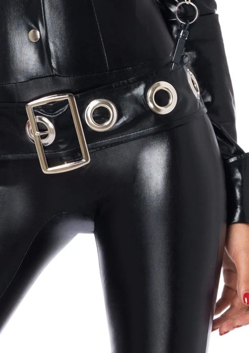 Leg Avenue Officer Payne черен полицейски костюм с гащеризон и аксесоари S/M