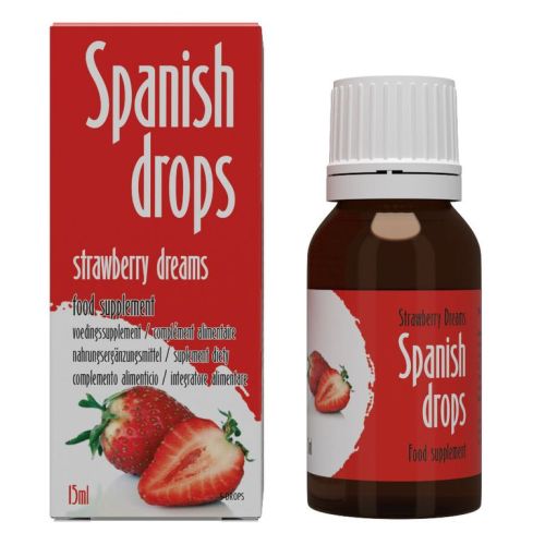 Cobeco Pharma Spanish Drops Strawberry Dreams ягодови интимни капки с L-аргинин – 15 ml