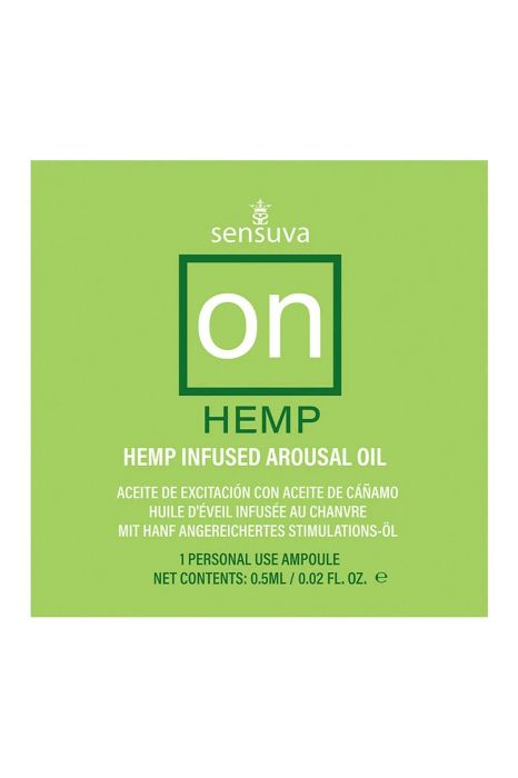Sensuva ON Hemp Arousal Oil for Women – 1 Single-Use Ampoule 0.5 ml