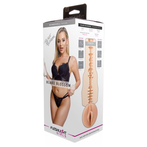 Fleshlight Girls Blake Blossom Bombshell Realistic Vaginal Masturbator with Adjustable Suction – 24.8 cm