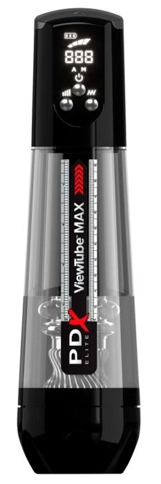 PDX Elite ViewTube Max View Automatic Suction Masturbator with LED – Black