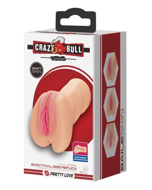 Crazy Bull Caroline Realistic Dual-Entry Masturbator with Vaginal & Anal Openings