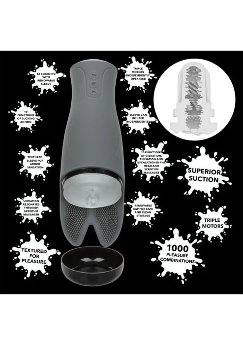CalExotics Milk Master Ultimate Automatic Suction & Vibration Masturbator – Black