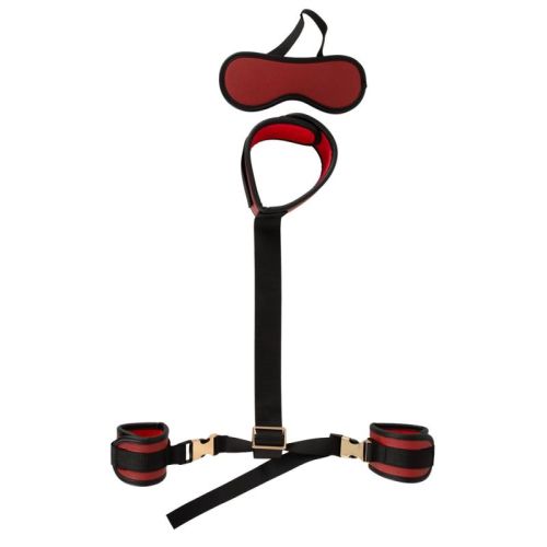 Bad Kitty Neck to Wrist Restraint Set комплект за фиксация на врата и китките с маска