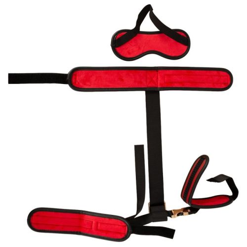 Bad Kitty Neck to Wrist Restraint Set комплект за фиксация на врата и китките с маска