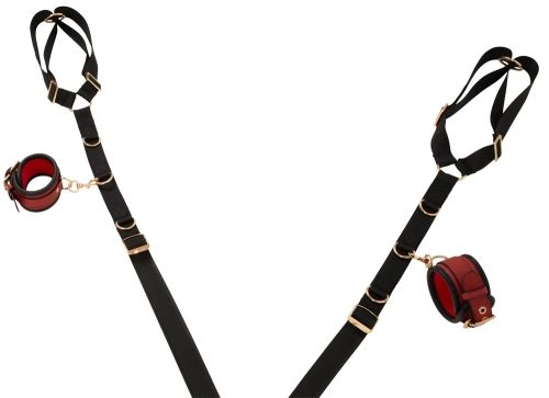 Bad Kitty Bed & Door Restraint Set BDSM комплект за фиксация за легло и врата – черно и червено